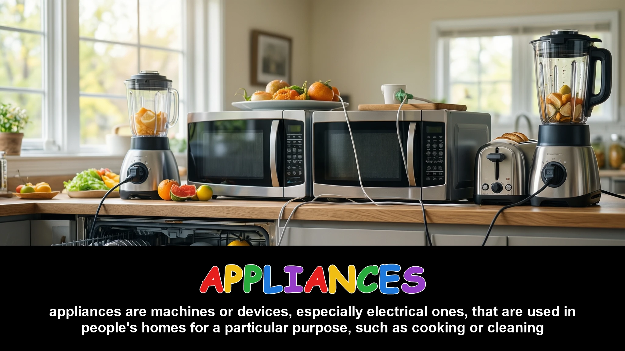 English Illustration for appliances